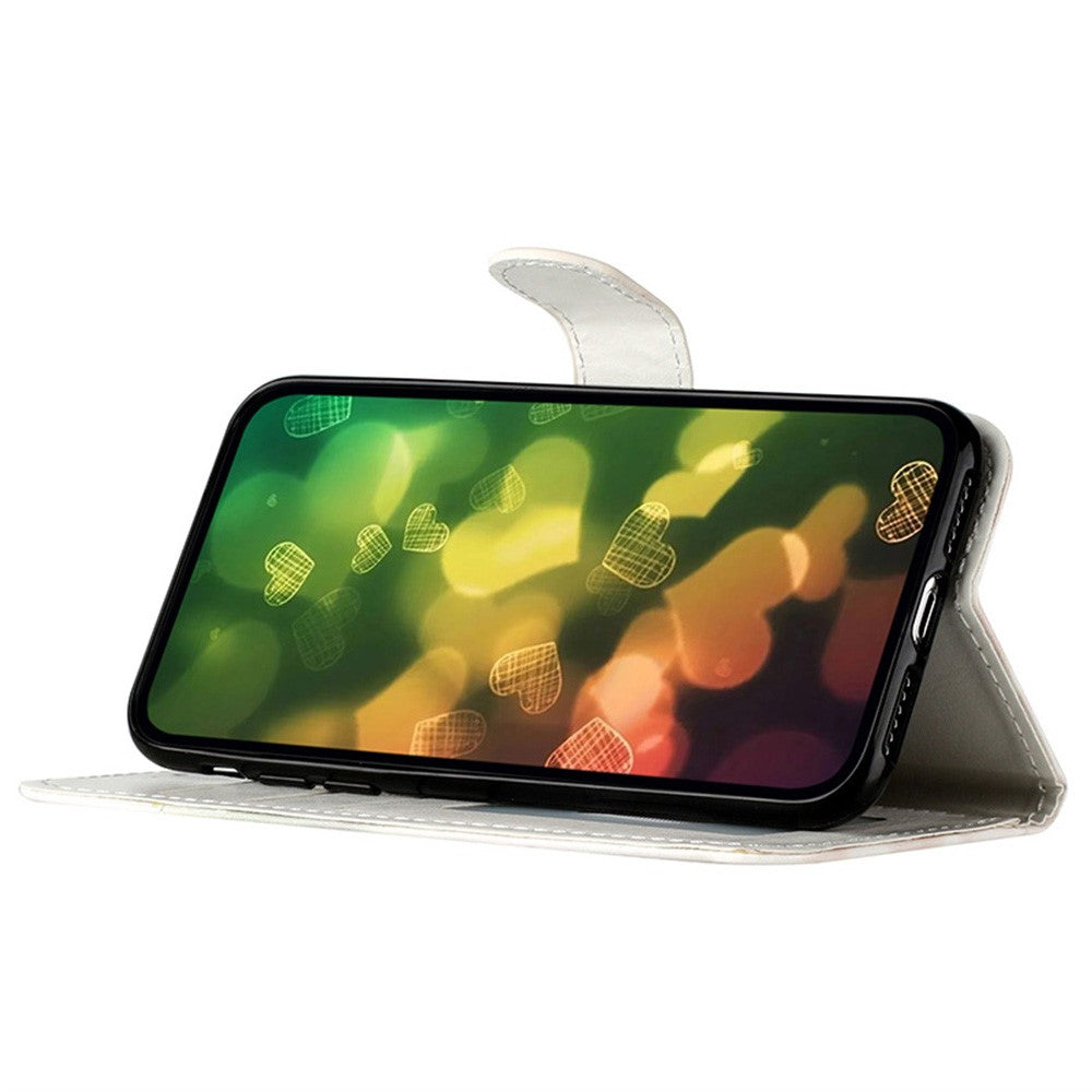 For iPhone 17 Pro Max Wallet Case Printed Pattern Design Leather Phone Cover - Never Stop Dreaming
