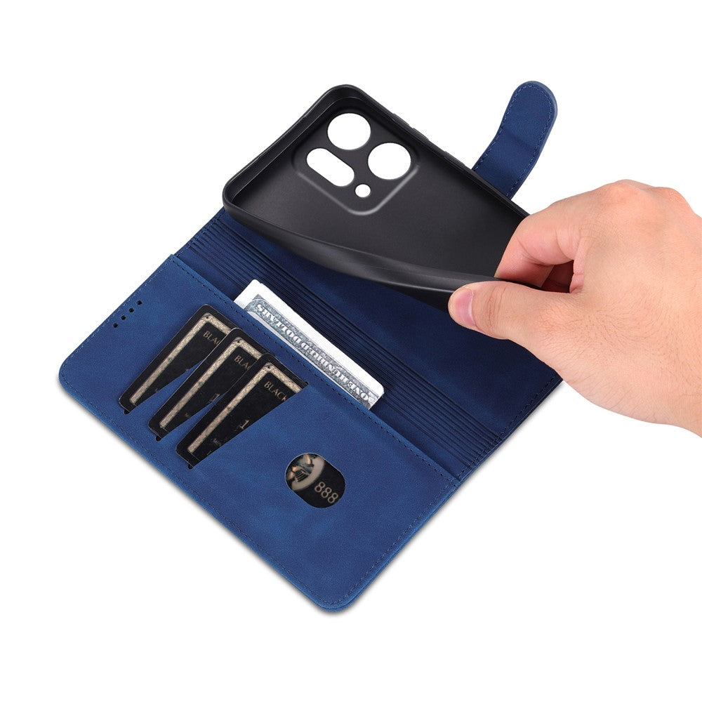 AZNS For Oppo Reno14 5G (Global) Case PU Leather Wallet Phone Cover - Blue