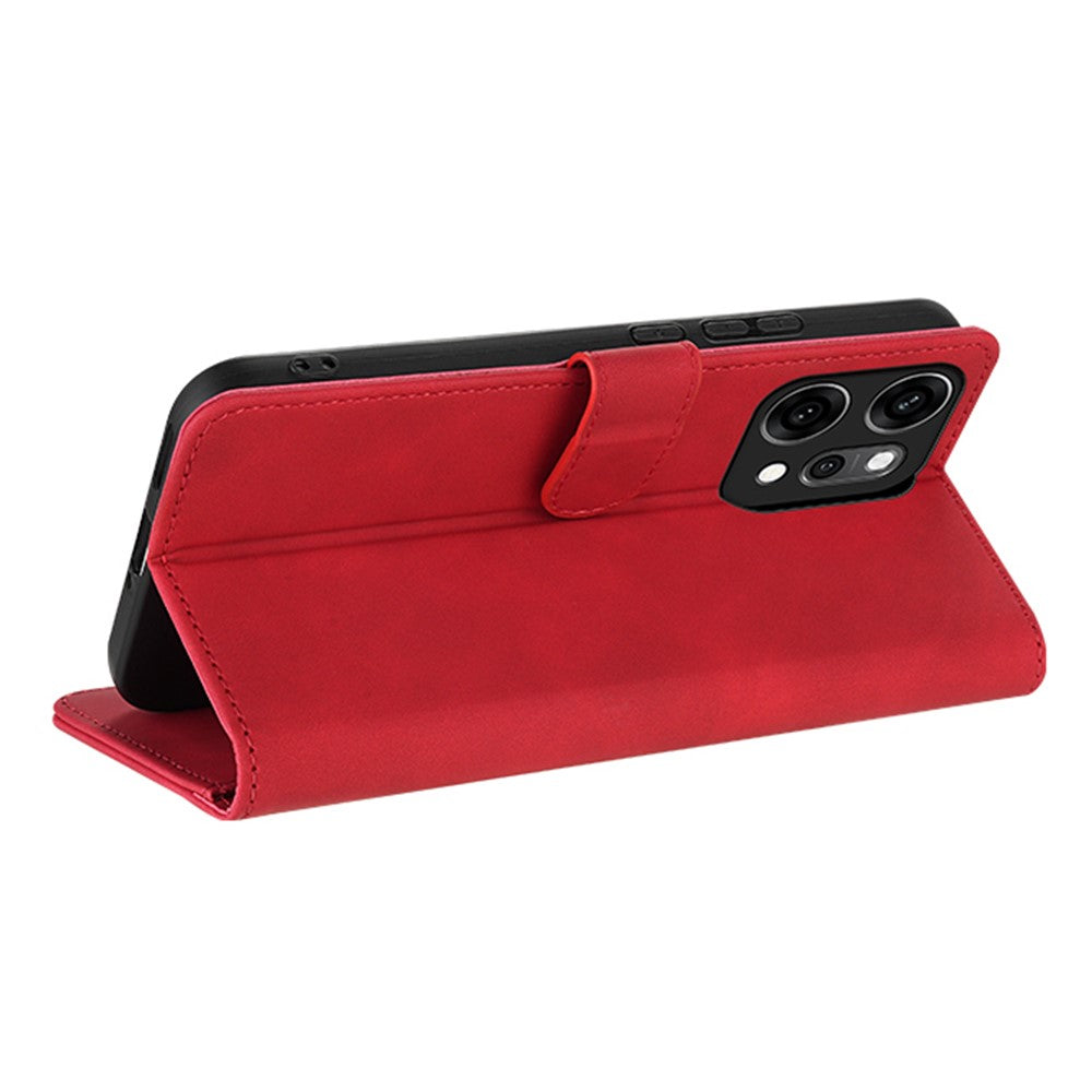 AZNS For Oppo Reno14 5G (Global) Case PU Leather Wallet Phone Cover - Red