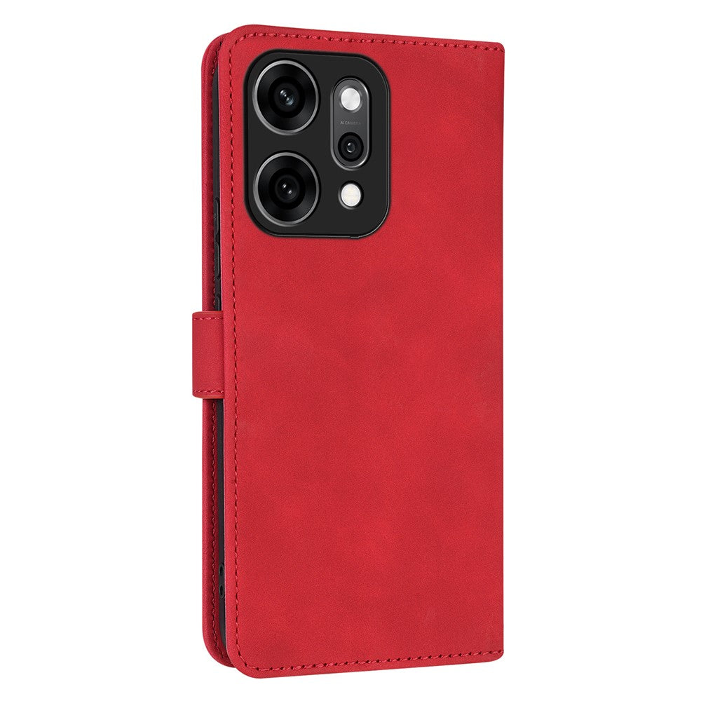 AZNS For Oppo Reno14 5G (Global) Case PU Leather Wallet Phone Cover - Red