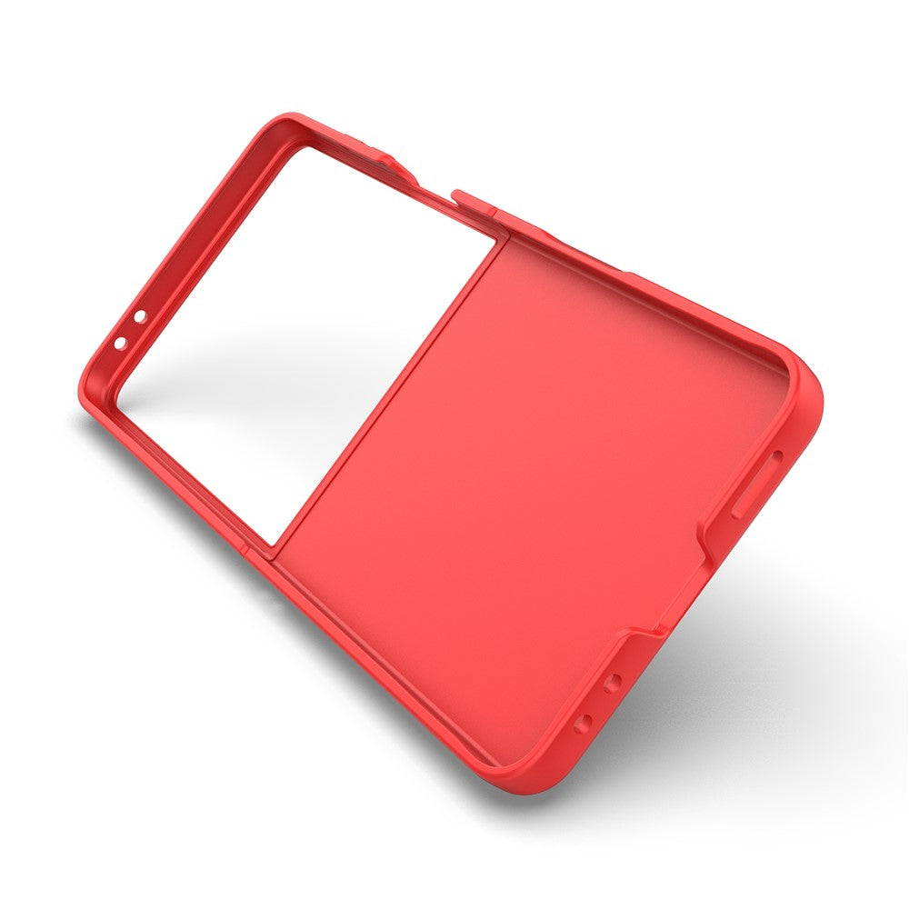 For Samsung Galaxy Z Flip7 5G Case Anti-Drop Soft TPU Rugged Phone Back Cover - Red