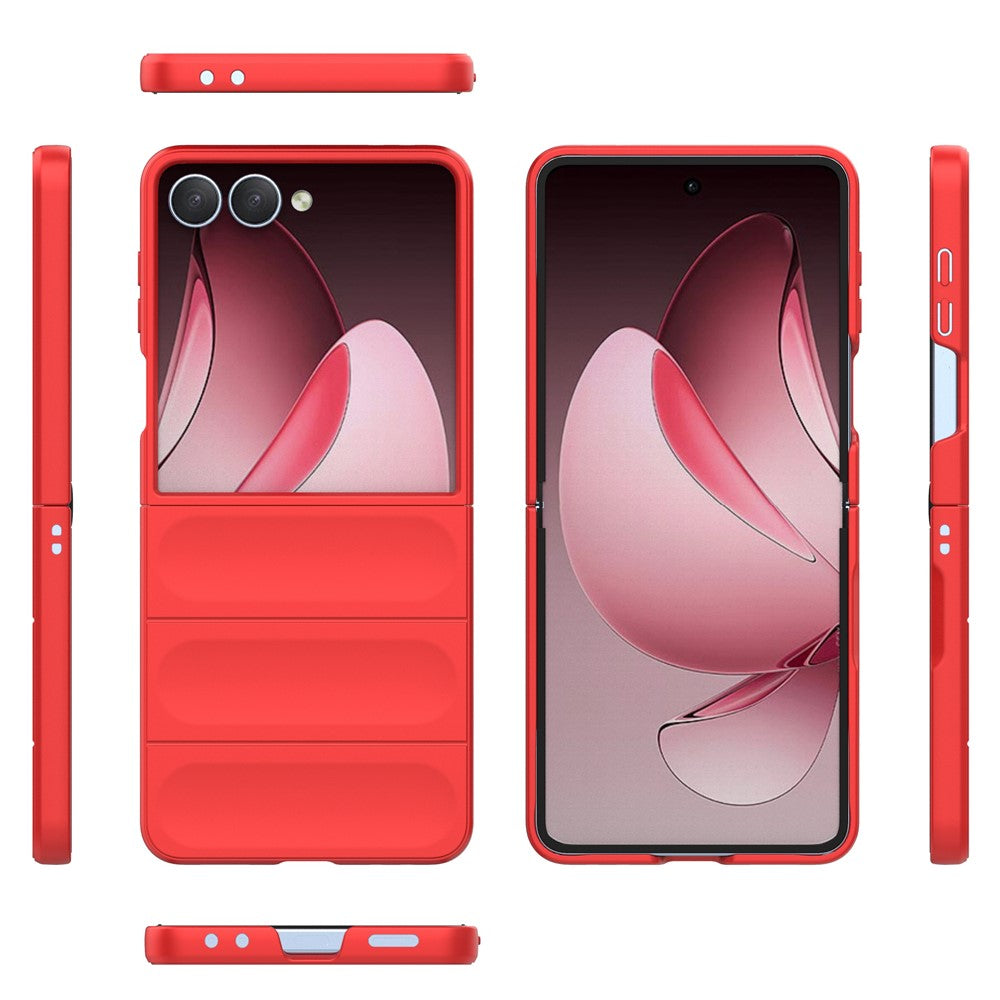 For Samsung Galaxy Z Flip7 5G Case Anti-Drop Soft TPU Rugged Phone Back Cover - Red