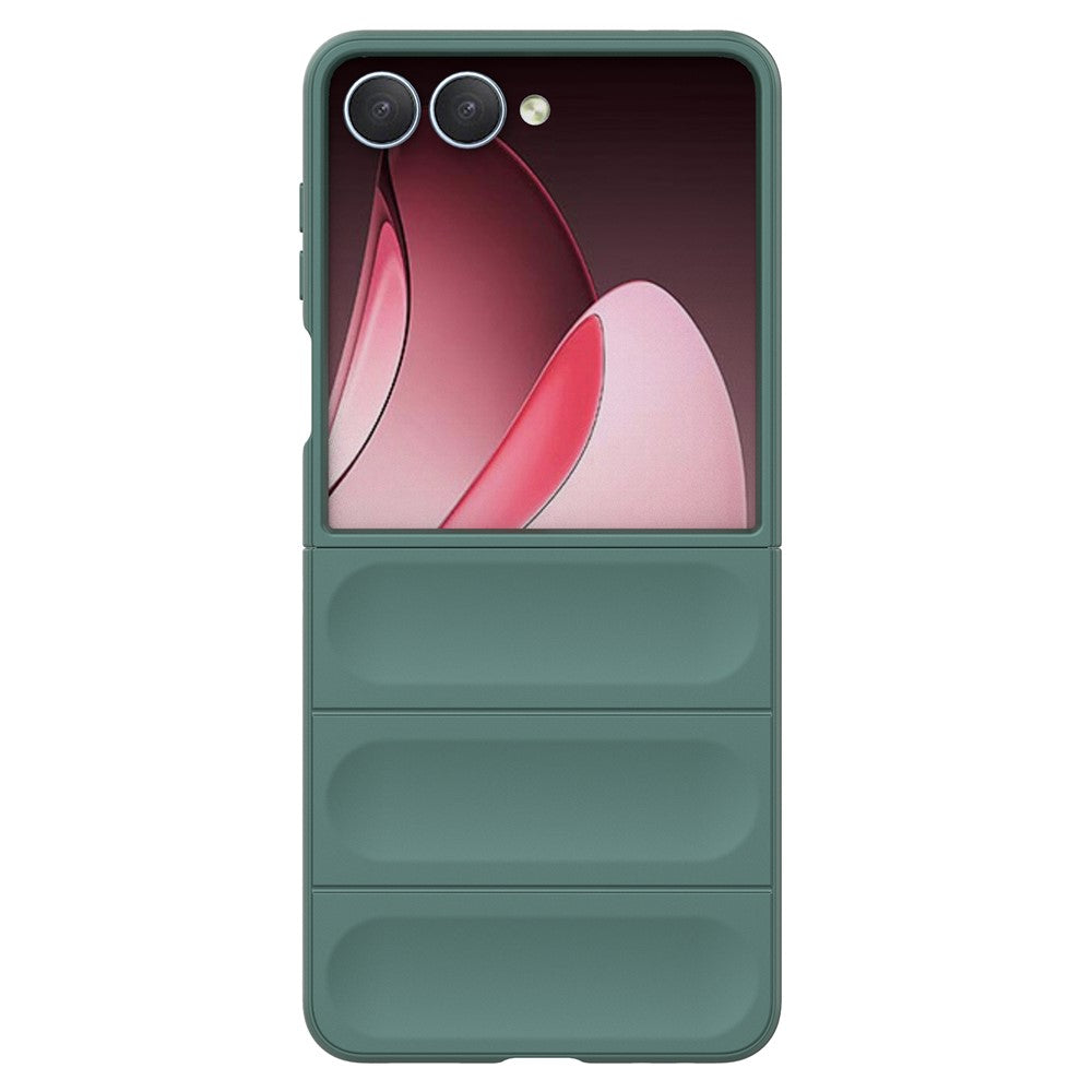 For Samsung Galaxy Z Flip7 5G Case Anti-Drop Soft TPU Rugged Phone Back Cover - Green