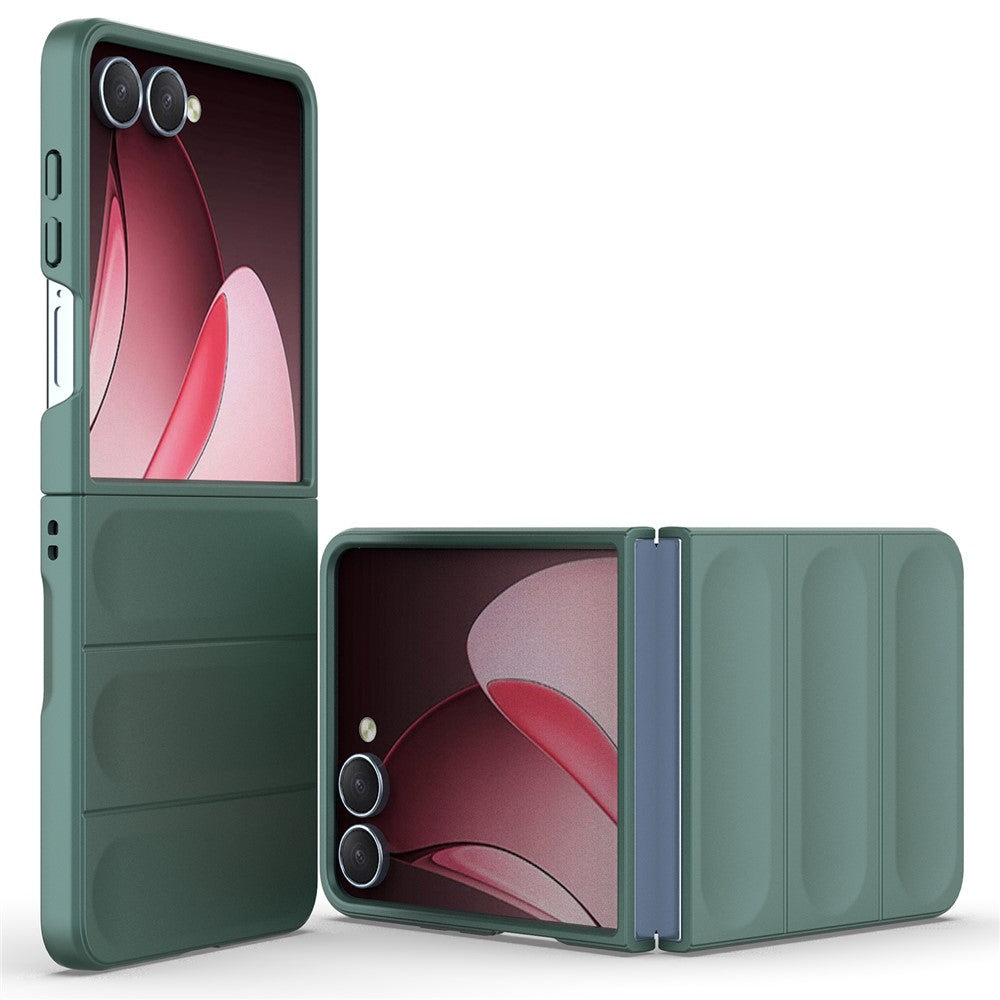For Samsung Galaxy Z Flip7 5G Case Anti-Drop Soft TPU Rugged Phone Back Cover - Green