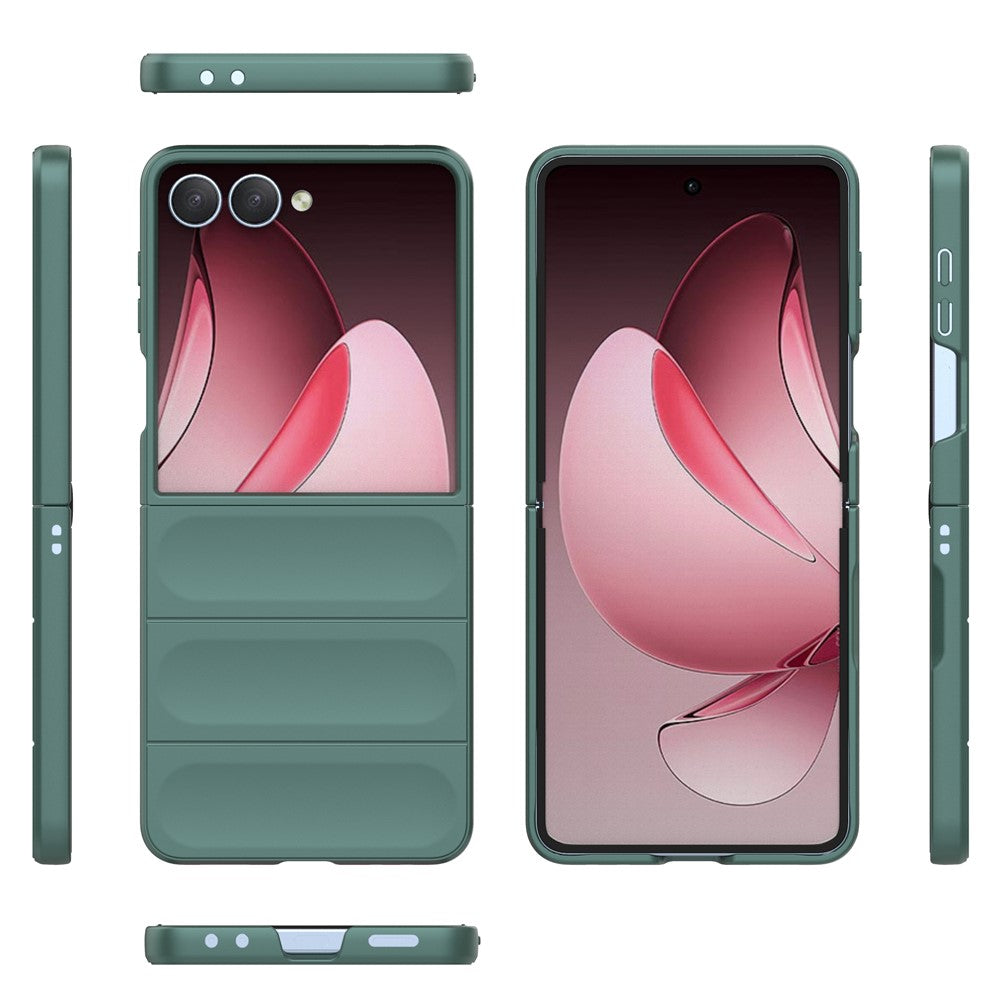 For Samsung Galaxy Z Flip7 5G Case Anti-Drop Soft TPU Rugged Phone Back Cover - Green