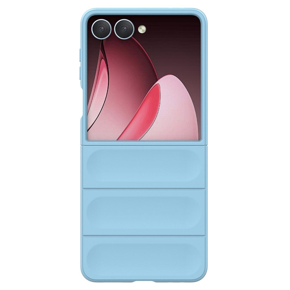 For Samsung Galaxy Z Flip7 5G Case Anti-Drop Soft TPU Rugged Phone Back Cover - Baby Blue