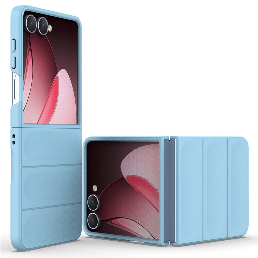 For Samsung Galaxy Z Flip7 5G Case Anti-Drop Soft TPU Rugged Phone Back Cover - Baby Blue