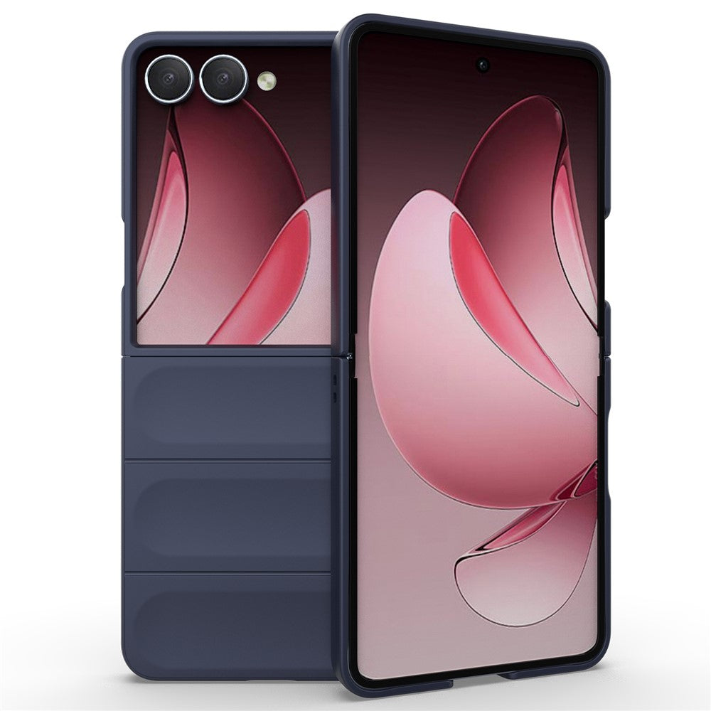 For Samsung Galaxy Z Flip7 5G Case Anti-Drop Soft TPU Rugged Phone Back Cover - Dark Blue