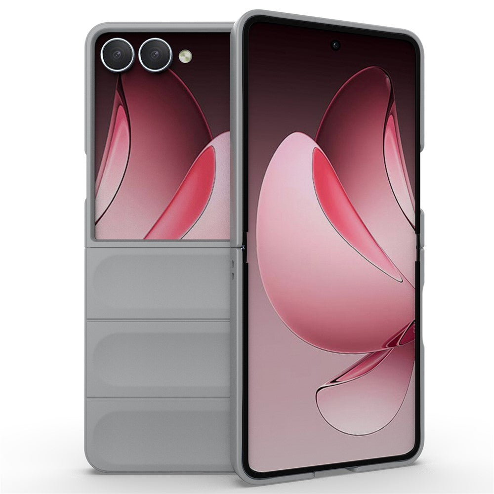 For Samsung Galaxy Z Flip7 5G Case Anti-Drop Soft TPU Rugged Phone Back Cover - Light Grey