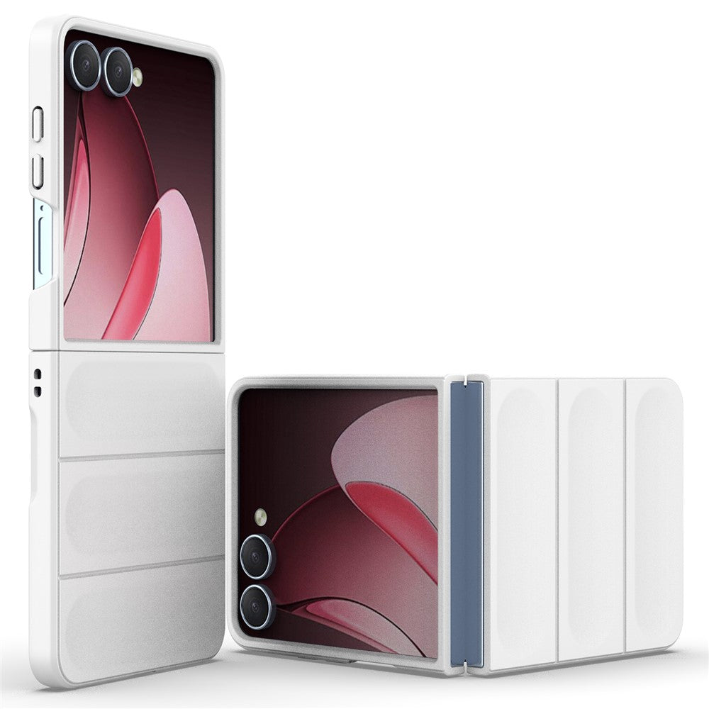For Samsung Galaxy Z Flip7 5G Case Anti-Drop Soft TPU Rugged Phone Back Cover - White