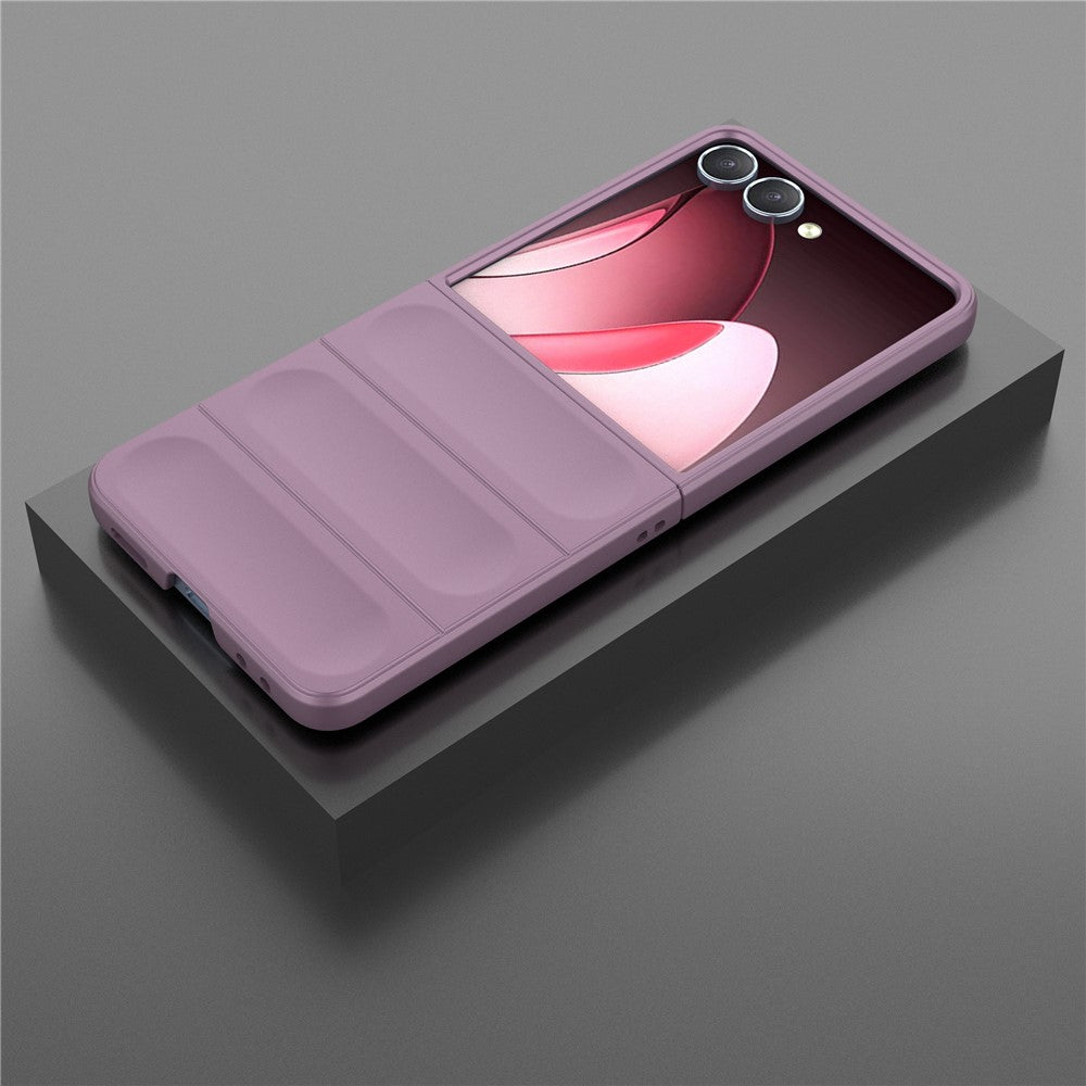 For Samsung Galaxy Z Flip7 5G Case Anti-Drop Soft TPU Rugged Phone Back Cover - Light Purple