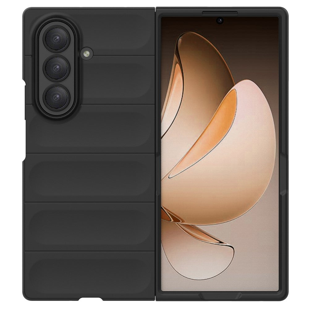 For Samsung Galaxy Z Fold7 5G Case Anti-Drop Soft TPU Rugged Phone Back Cover - Black