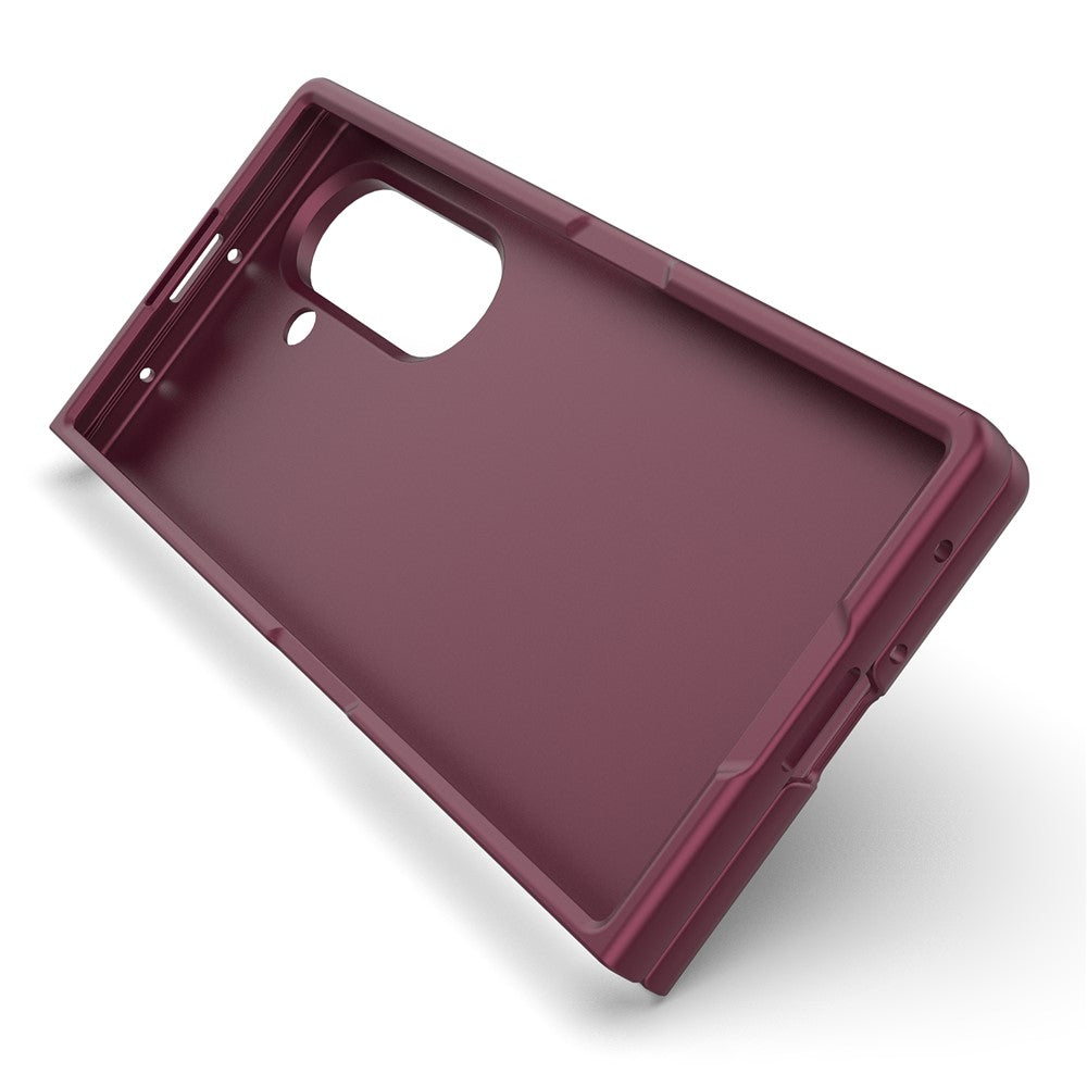 For Samsung Galaxy Z Fold7 5G Case Anti-Drop Soft TPU Rugged Phone Back Cover - Wine Red