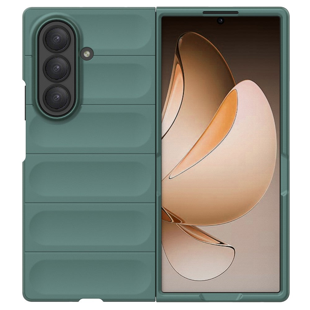 For Samsung Galaxy Z Fold7 5G Case Anti-Drop Soft TPU Rugged Phone Back Cover - Green