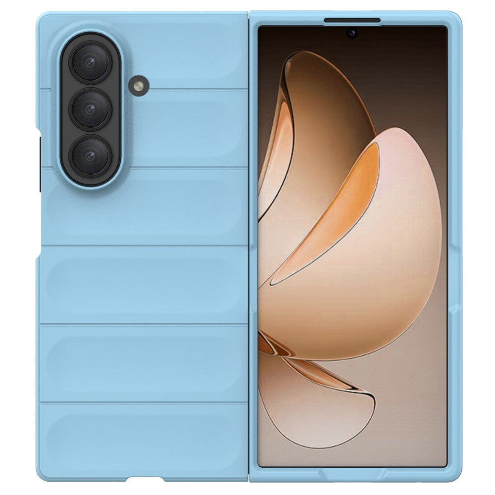 For Samsung Galaxy Z Fold7 5G Case Anti-Drop Soft TPU Rugged Phone Back Cover - Baby Blue