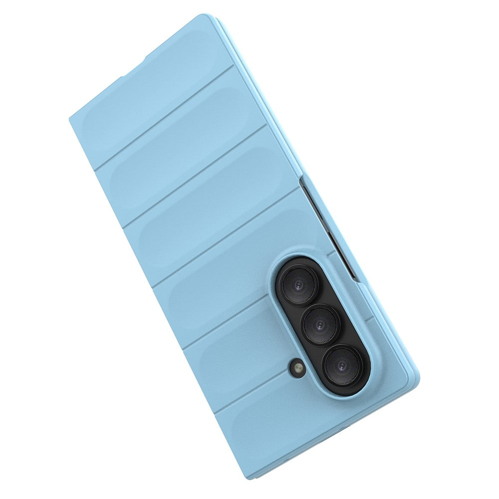 For Samsung Galaxy Z Fold7 5G Case Anti-Drop Soft TPU Rugged Phone Back Cover - Baby Blue