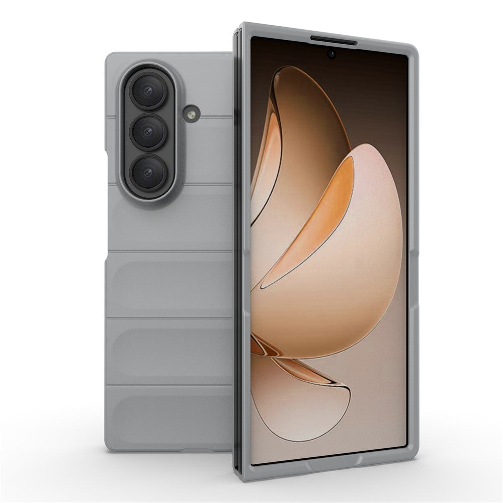 For Samsung Galaxy Z Fold7 5G Case Anti-Drop Soft TPU Rugged Phone Back Cover - Light Grey