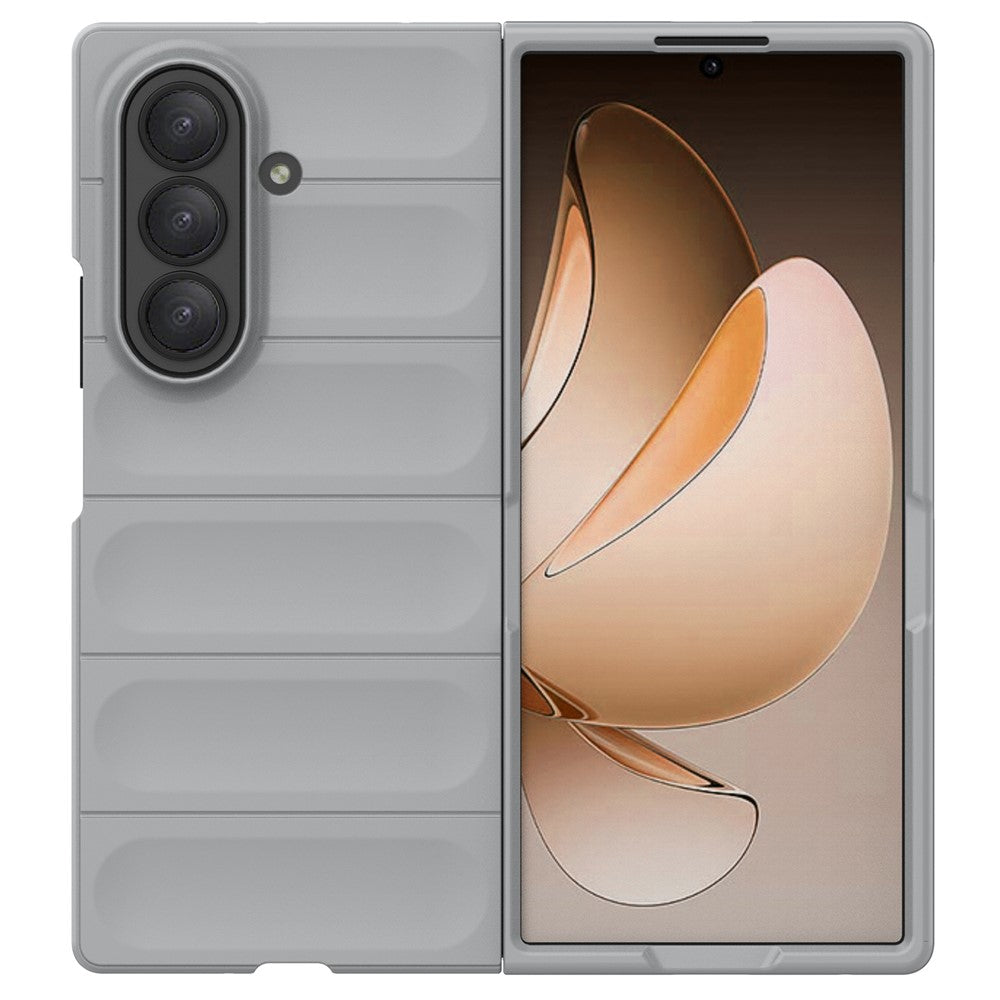 For Samsung Galaxy Z Fold7 5G Case Anti-Drop Soft TPU Rugged Phone Back Cover - Light Grey