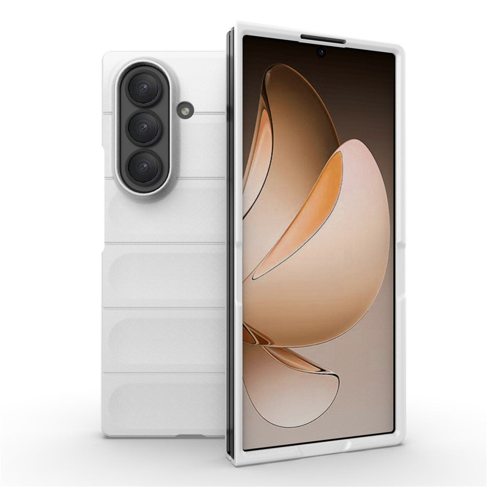 For Samsung Galaxy Z Fold7 5G Case Anti-Drop Soft TPU Rugged Phone Back Cover - White