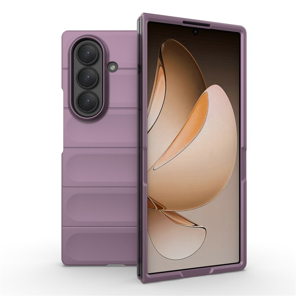 For Samsung Galaxy Z Fold7 5G Case Anti-Drop Soft TPU Rugged Phone Back Cover - Light Purple