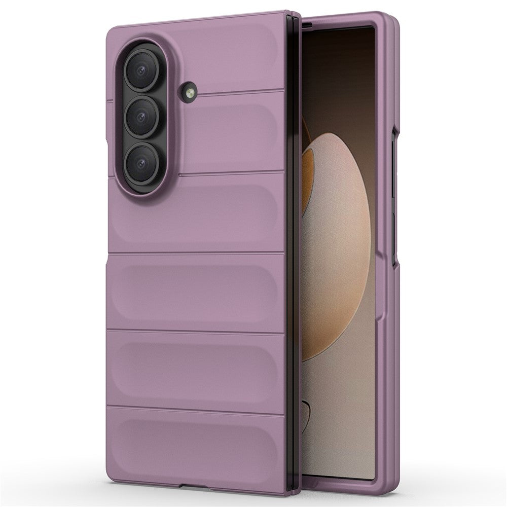 For Samsung Galaxy Z Fold7 5G Case Anti-Drop Soft TPU Rugged Phone Back Cover - Light Purple