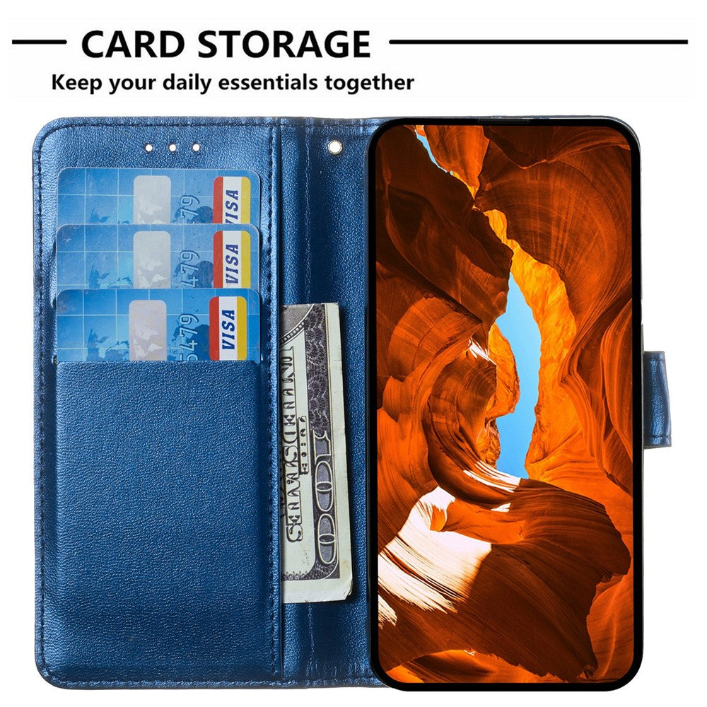 For iPhone 17 Pro Max Case PU Leather Flip Phone Cover Wallet Card Slot Holder - Blue
