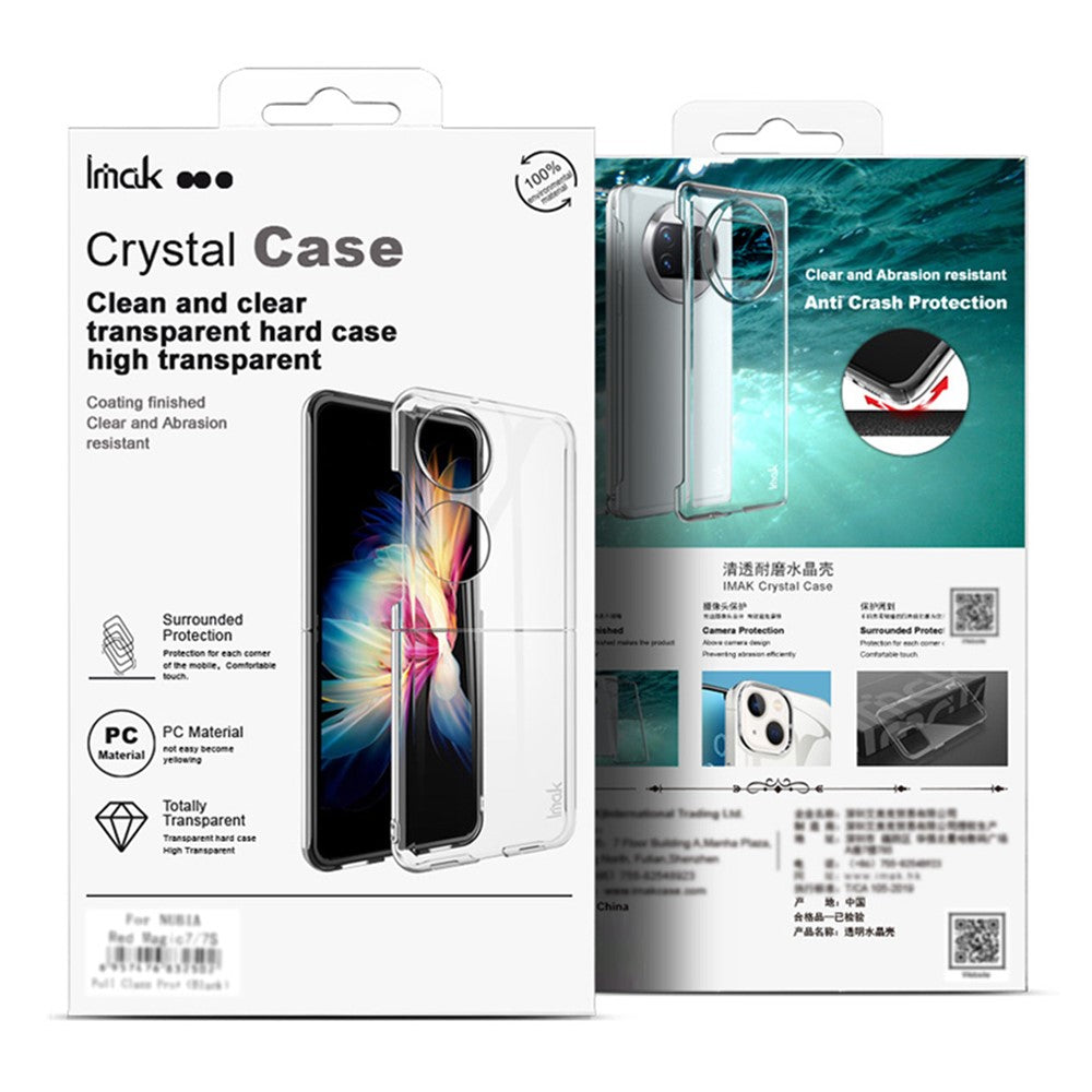 IMAK Crystal Case II Pro for Samsung Galaxy Z Flip7 5G Case Clear PC Phone Cover (Upper Cover + Lower Cover)