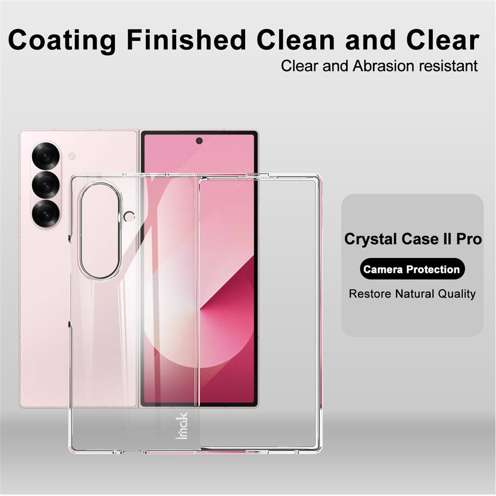 IMAK Crystal Case II Pro for Samsung Galaxy Z Fold7 5G Case Clear PC Phone Cover (Upper Cover + Lower Cover)