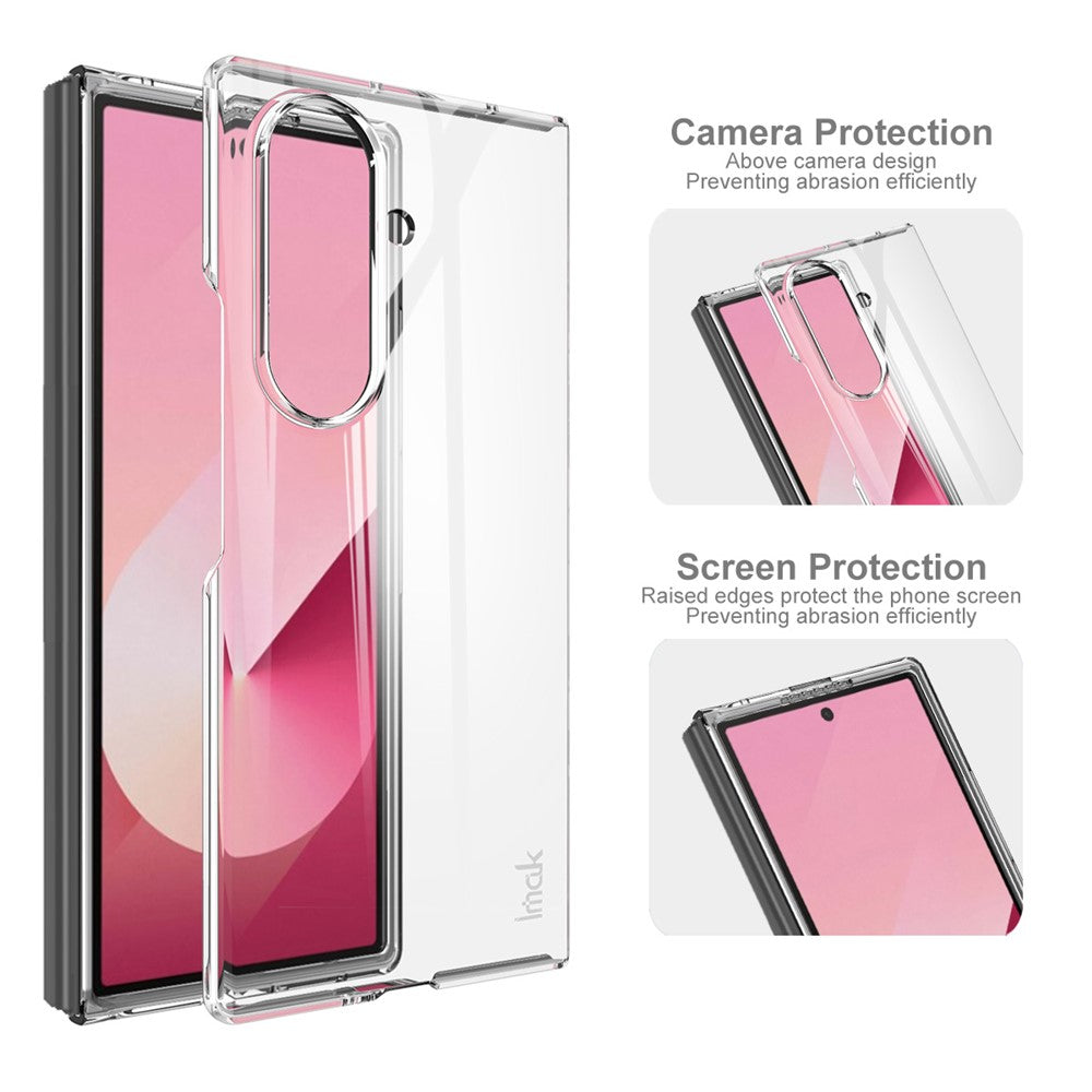 IMAK Crystal Case II Pro for Samsung Galaxy Z Fold7 5G Case Clear PC Phone Cover (Upper Cover + Lower Cover)