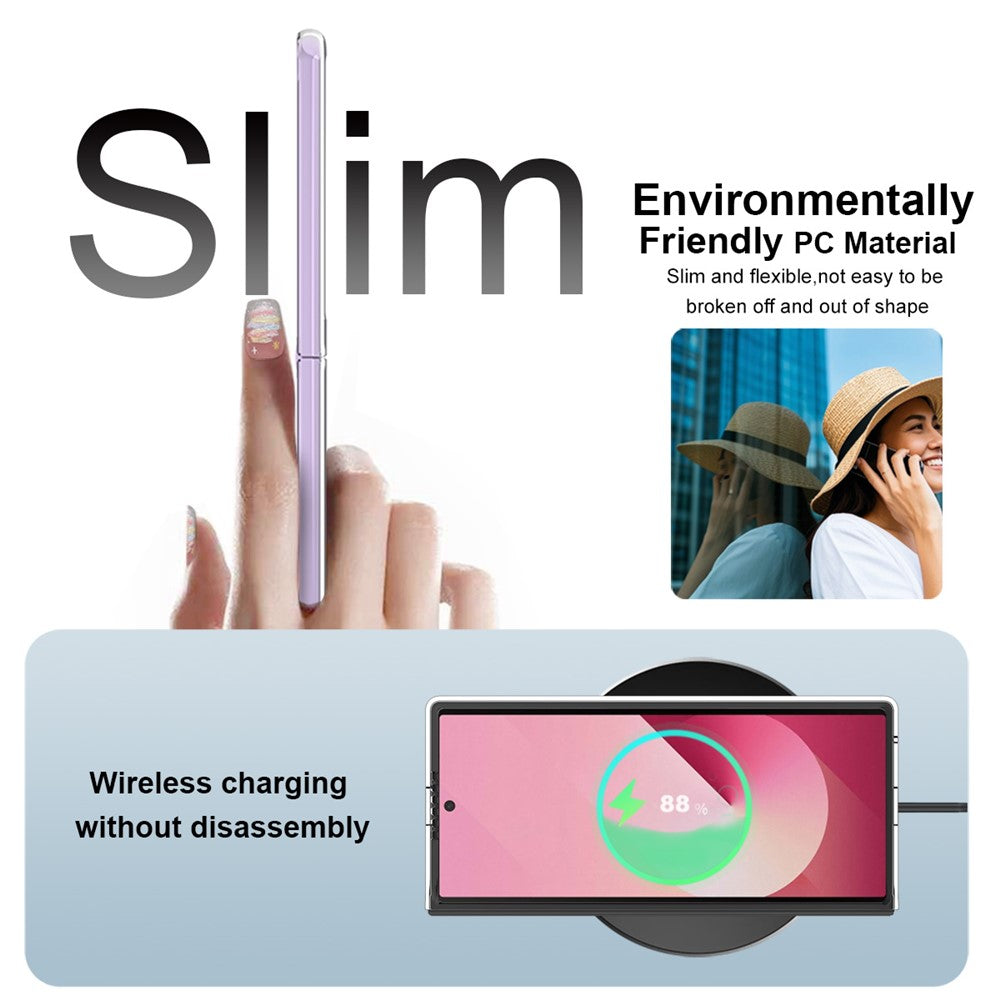 IMAK Crystal Case II Pro for Samsung Galaxy Z Fold7 5G Case Clear PC Phone Cover (Upper Cover + Lower Cover)