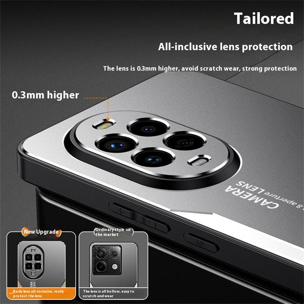 For Oppo Reno14 Pro 5G (Global) Phone Case Aluminium Alloy TPU PC Back Cover - Gold