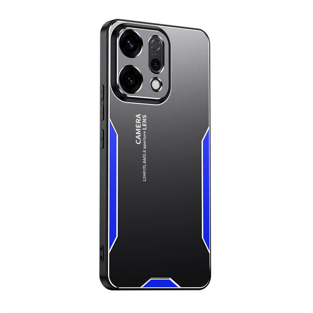 For Oppo Reno14 Pro 5G (Global) Phone Case Aluminium Alloy TPU PC Back Cover - Blue