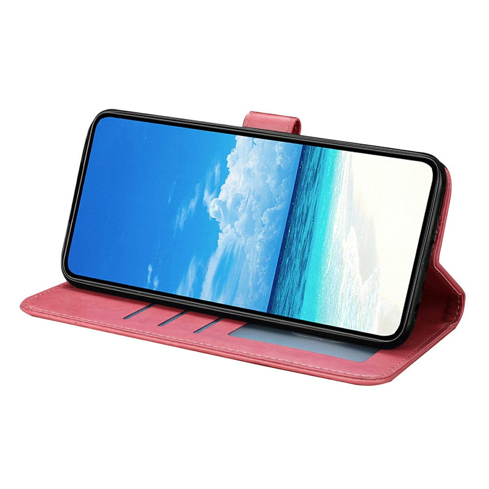 For iPhone 17 Pro Max Case Butterfly Imprinted Wallet Stand PU Leather Flip Phone Cover with Strap - Rose