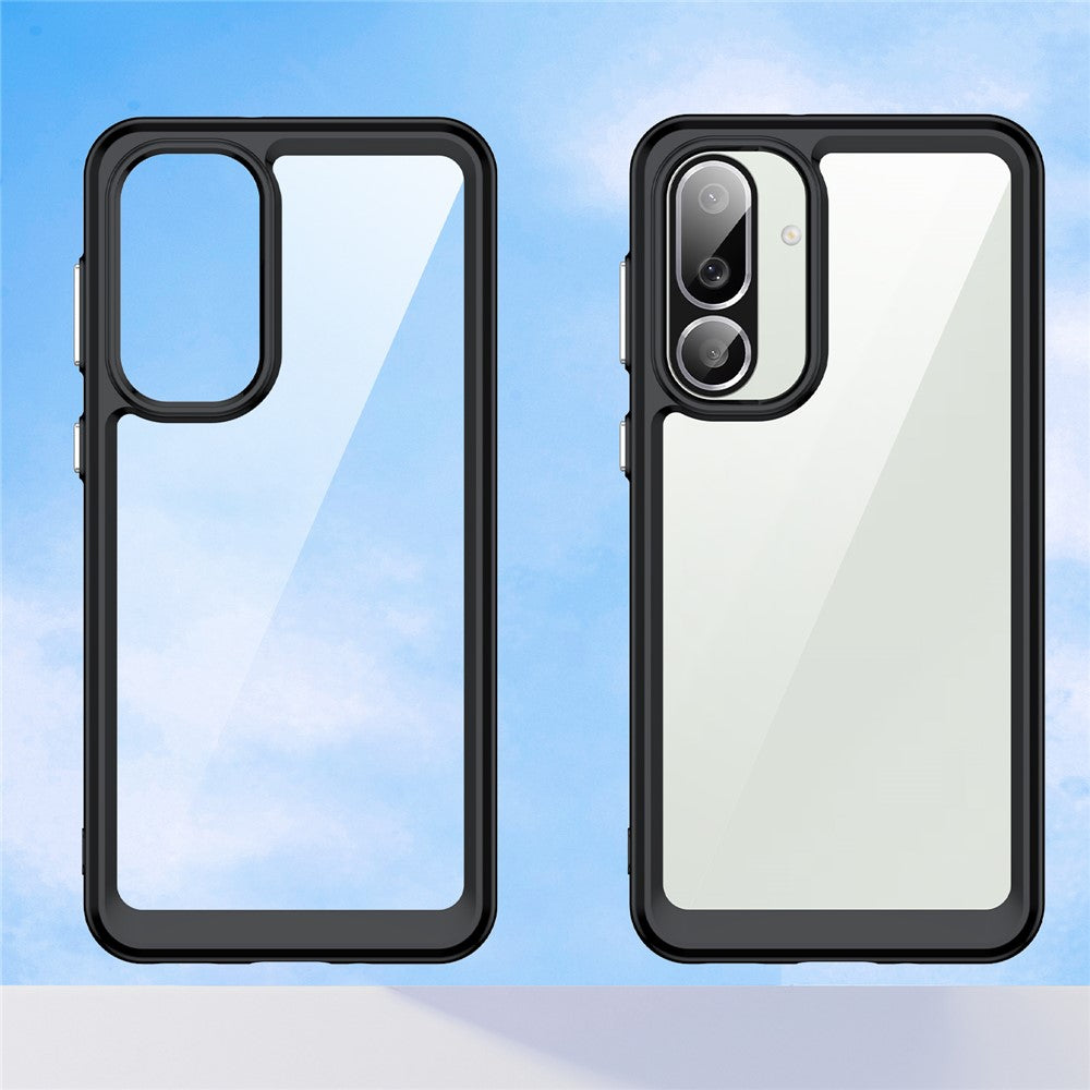 For Samsung Galaxy M56 5G / F56 5G Case TPU + Acrylic Protective Clear Phone Cover - Black