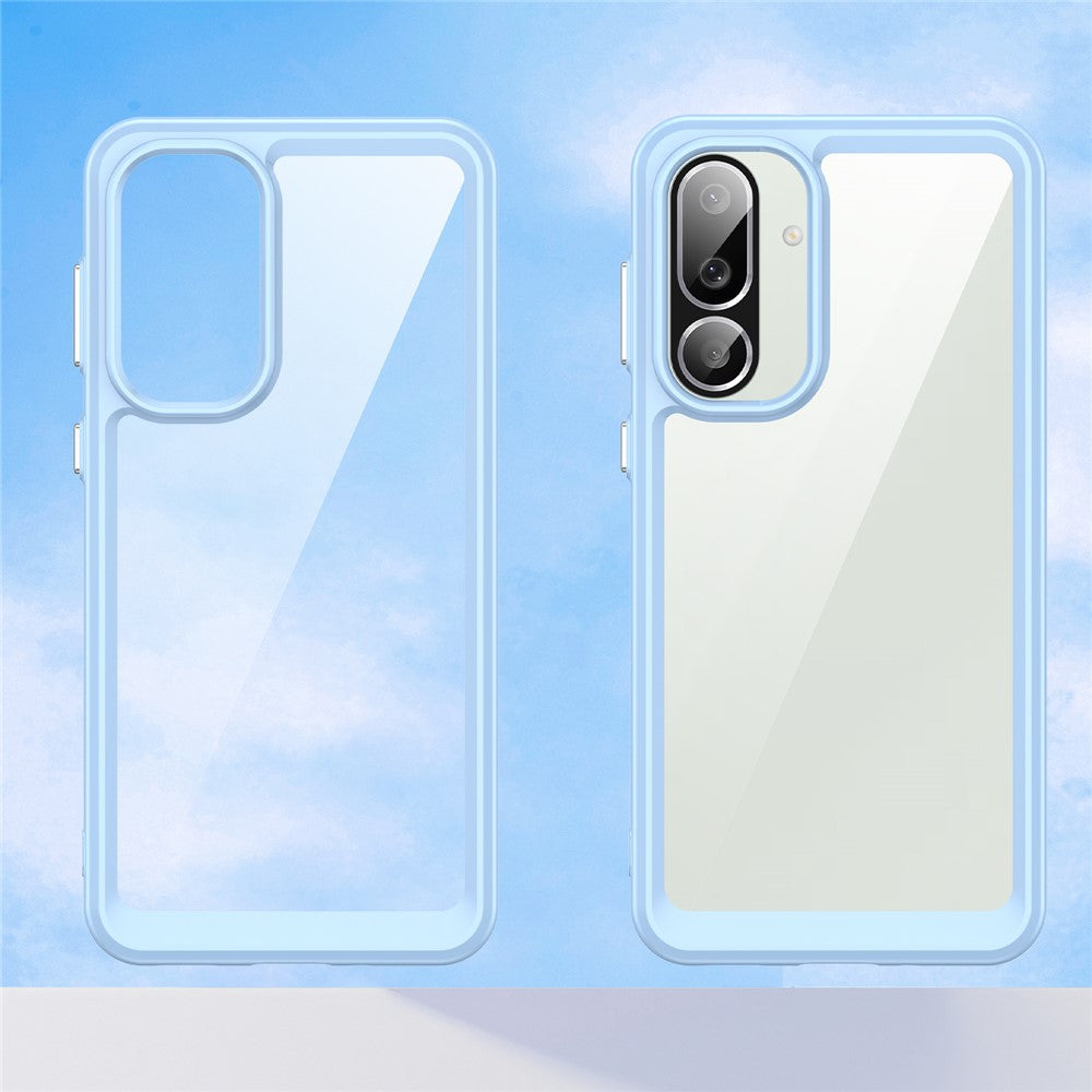 For Samsung Galaxy M56 5G / F56 5G Case TPU + Acrylic Protective Clear Phone Cover - Blue
