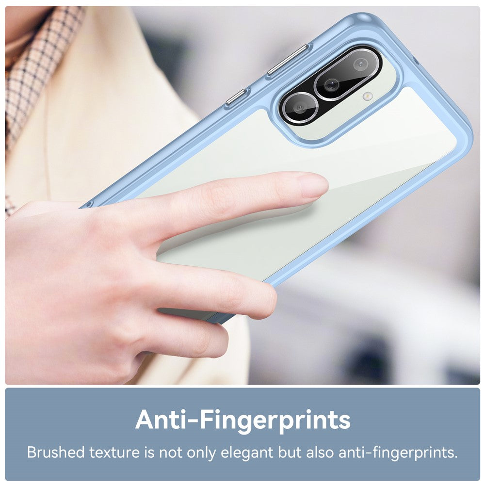 For Samsung Galaxy M56 5G / F56 5G Case TPU + Acrylic Protective Clear Phone Cover - Blue
