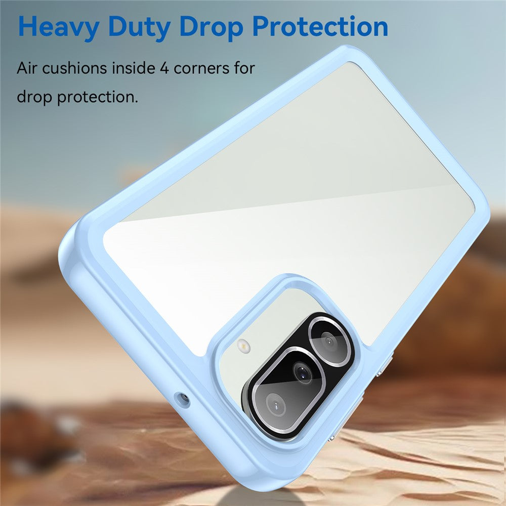 For Samsung Galaxy M56 5G / F56 5G Case TPU + Acrylic Protective Clear Phone Cover - Blue