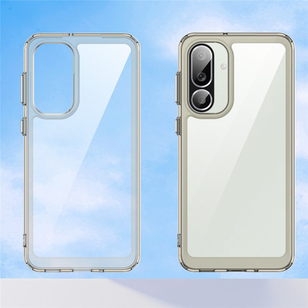For Samsung Galaxy M56 5G / F56 5G Case TPU + Acrylic Protective Clear Phone Cover - Transparent Grey