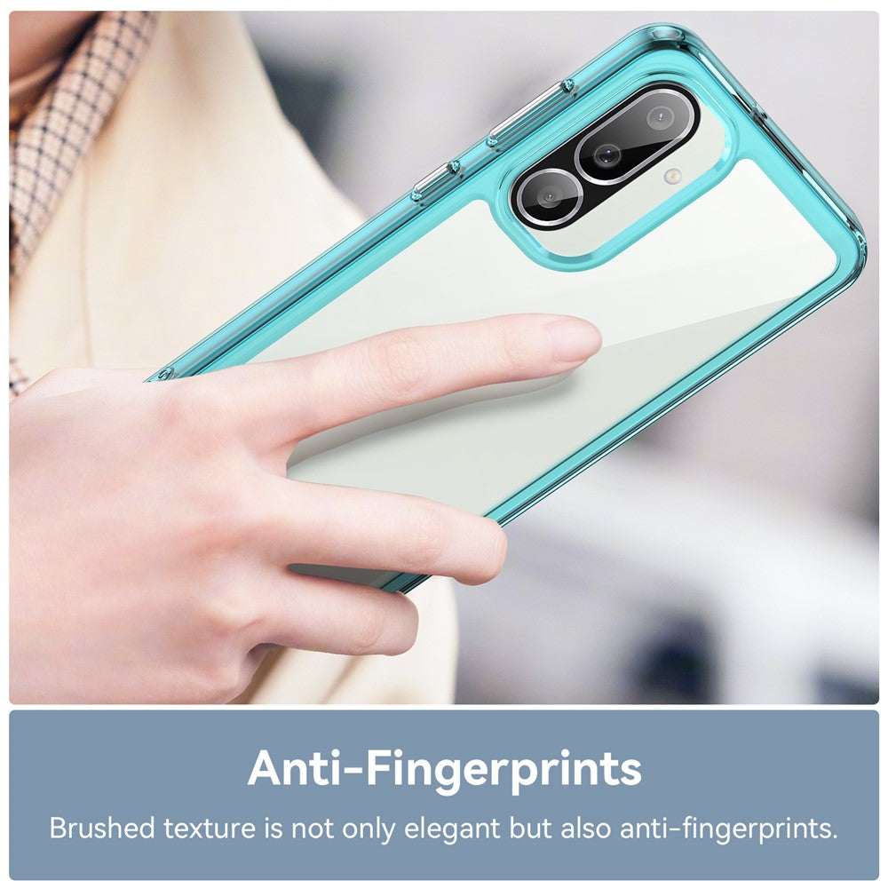 For Samsung Galaxy M56 5G / F56 5G Case TPU + Acrylic Protective Clear Phone Cover - Transparent Blue