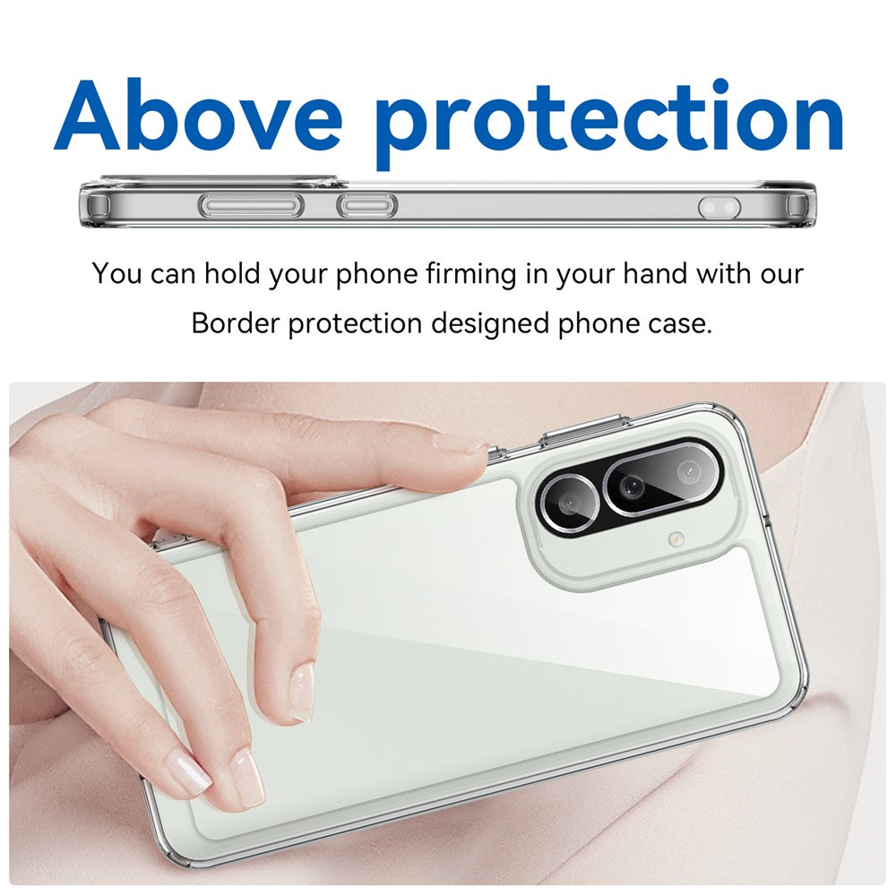 For Samsung Galaxy M56 5G / F56 5G Case TPU + Acrylic Protective Clear Phone Cover - Transparent