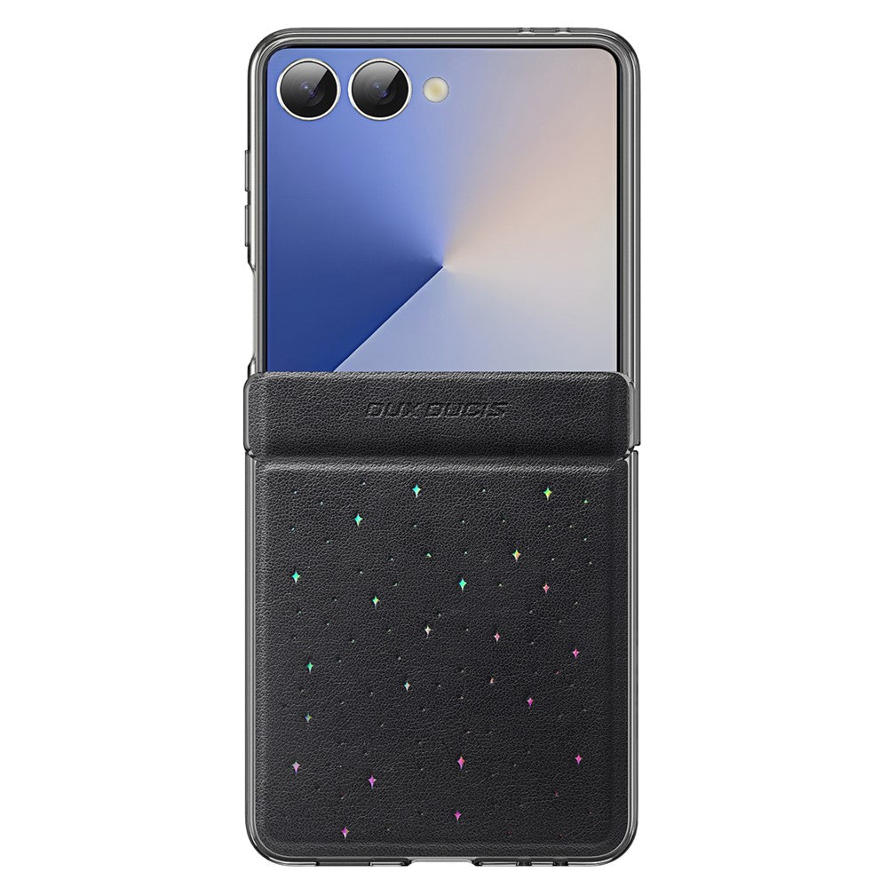 DUX DUCIS STEX Series For Samsung Galaxy Z Flip7 5G Case Star Pattern PU Leather + PC Phone Cover
