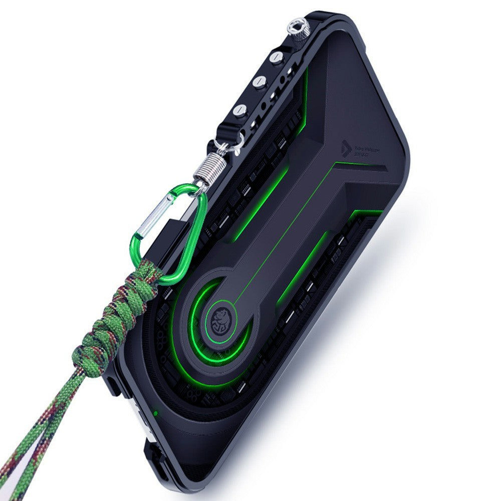 For Oppo Reno14 Pro 5G (Global) Bumper Case Aluminium Alloy Metal Phone Shell Cover with Strap - Black