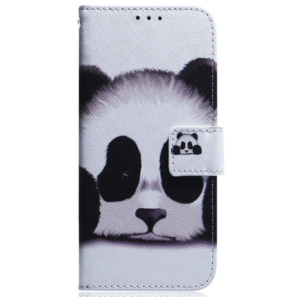 For iPhone 17 Pro Max Wallet Case Pattern Print Leather Phone Cover - Panda