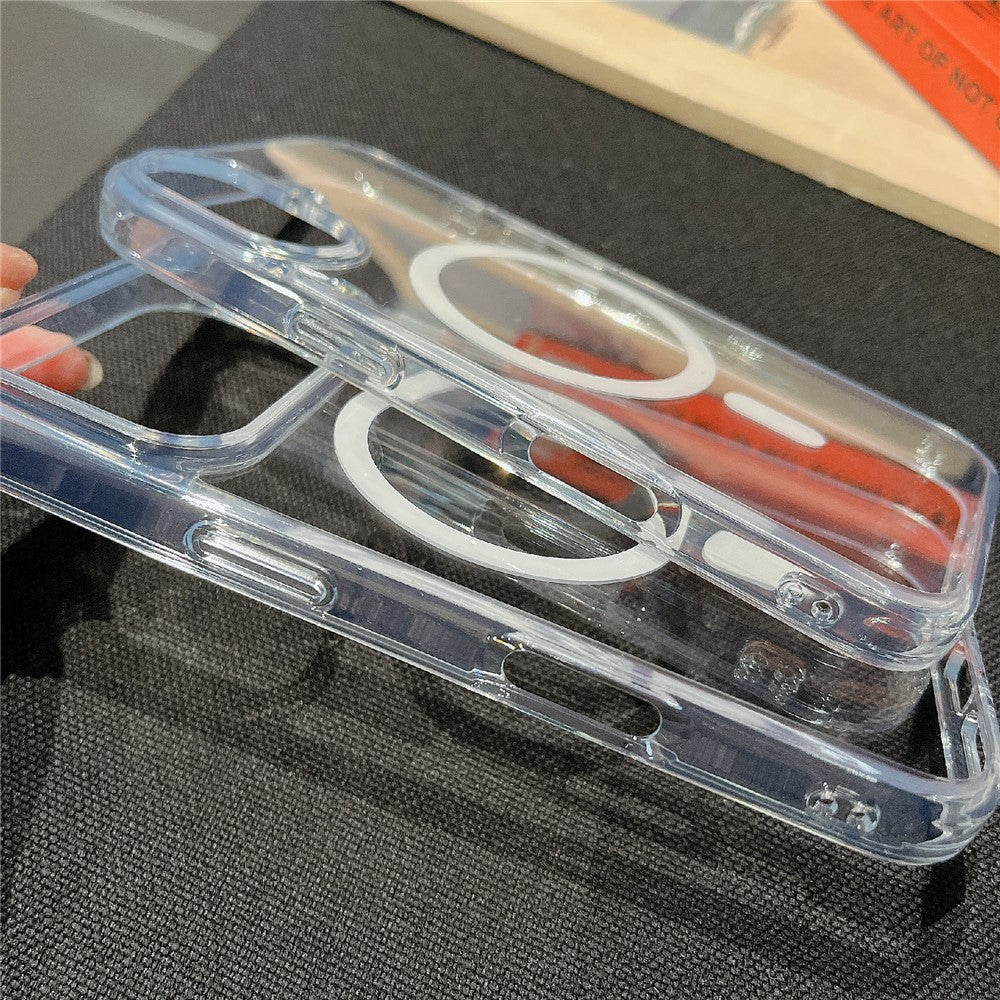 For iPhone 17 Pro Max Case Compatible with MagSafe TPU Acrylic 2.5mm Clear Phone Cover