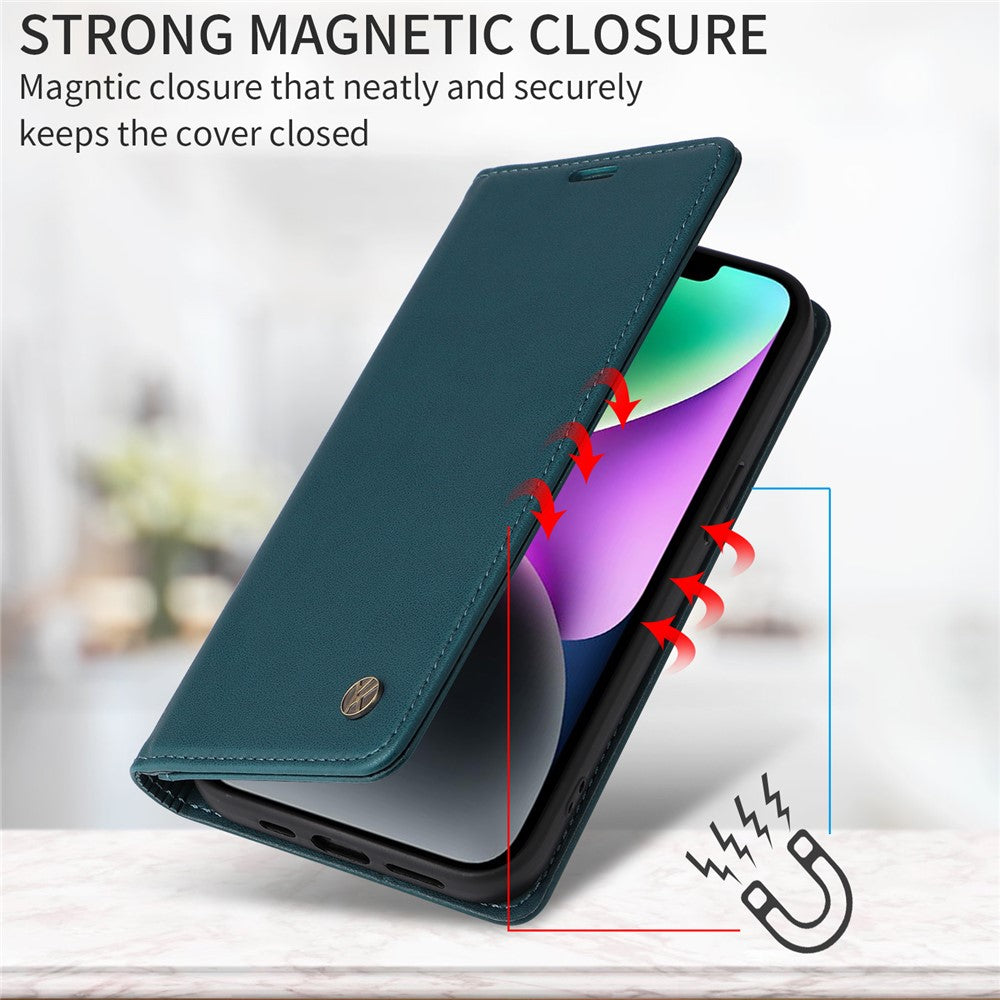 For iPhone 17 Pro Max Phone Cases YIKATU Magnetic Closure PU Leather Mobile Cover - Green