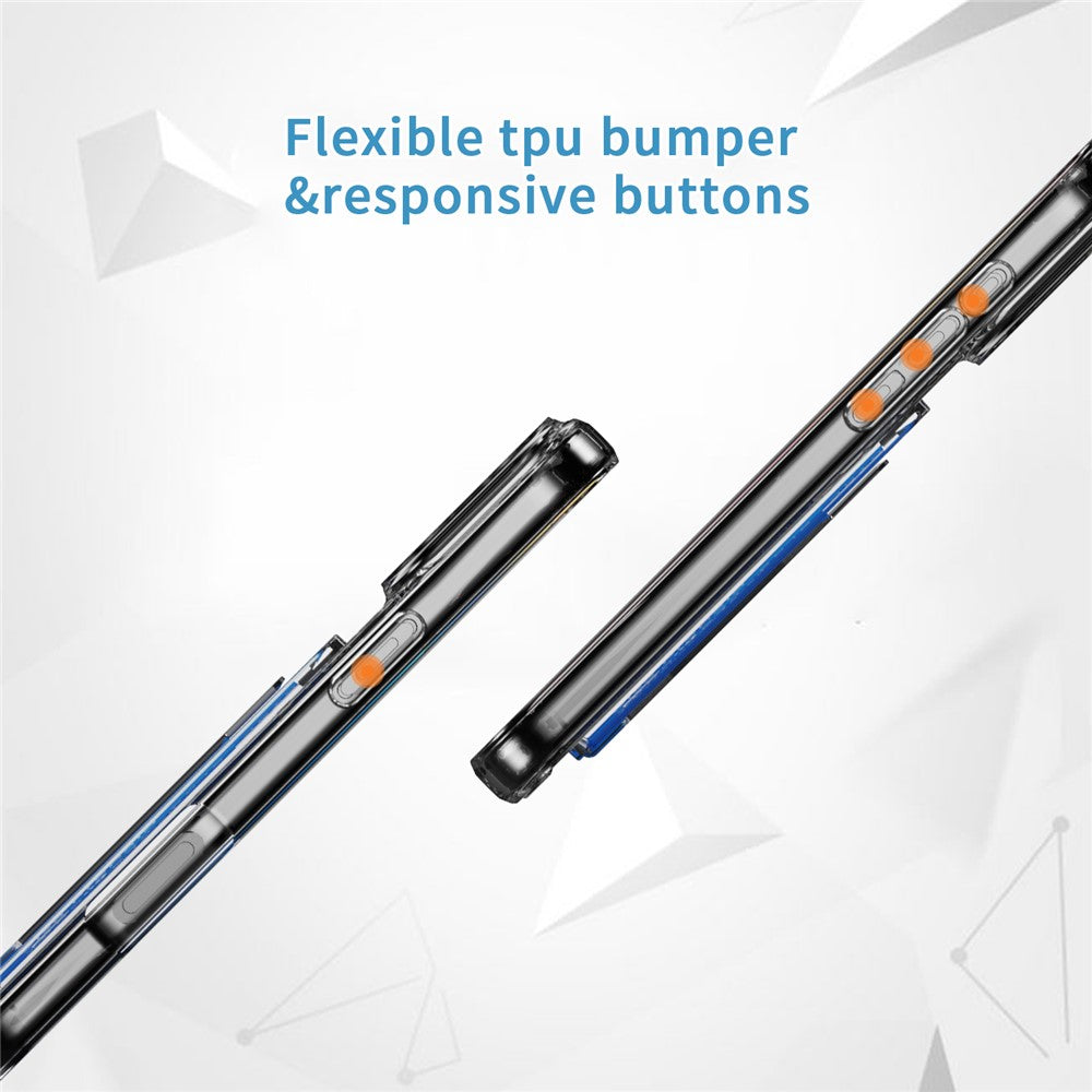 For iPhone 17 Pro Max Clear Case TPU + PC + Acrylic Cell Phone Case with Card Holder