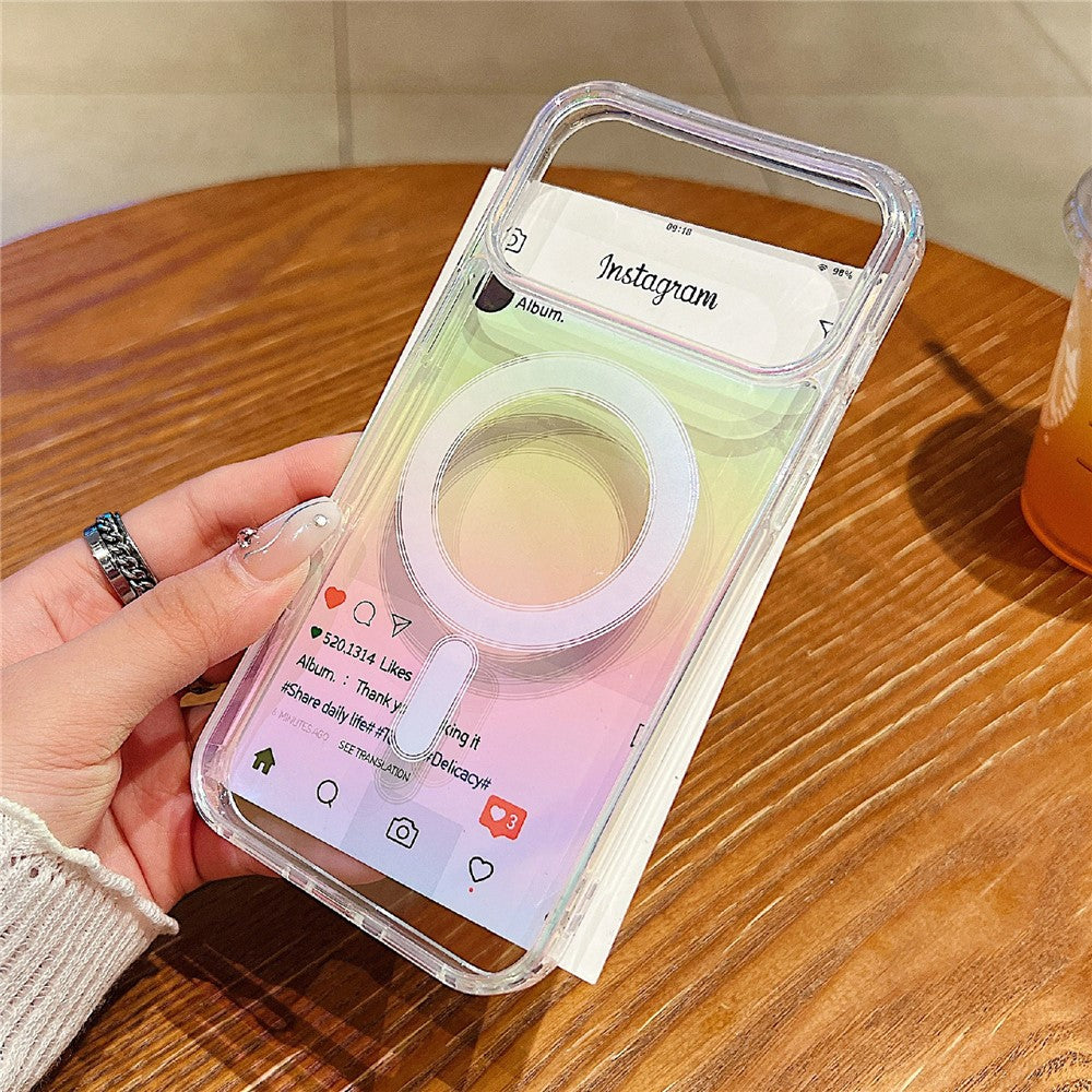 For iPhone 17 Pro Max Case Compatible with MagSafe Acrylic + TPU Gradient Phone Cover