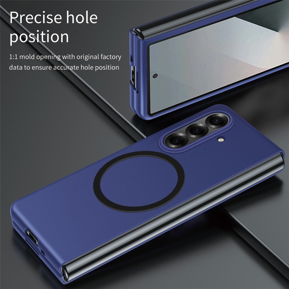 For Samsung Galaxy Z Fold7 5G Case Compatible with MagSafe Skin-Touch Matte Hard PC Phone Cover - Purple