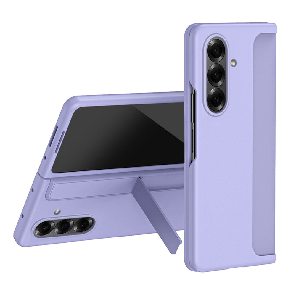 For Samsung Galaxy Z Fold7 5G Case Kickstand Hard PC Slim Phone Cover with Stylus - Purple