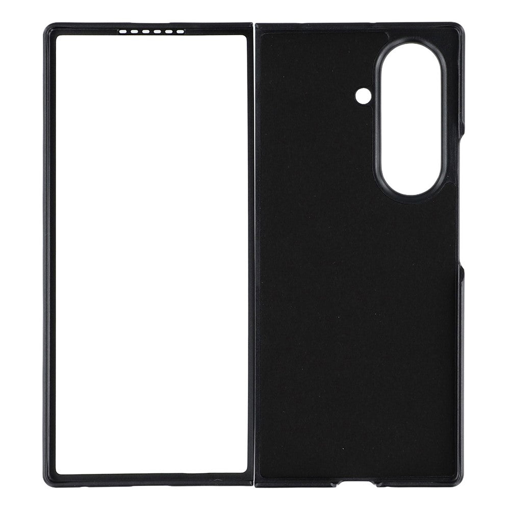 X-LEVEL Bojue-3 Series For Samsung Galaxy Z Fold7 5G Case Leather Coated PC+TPU Phone Back Cover - Black